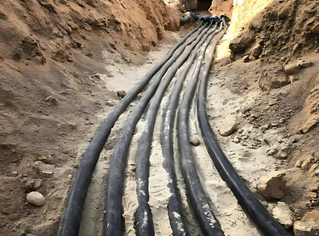 Underground cable laying