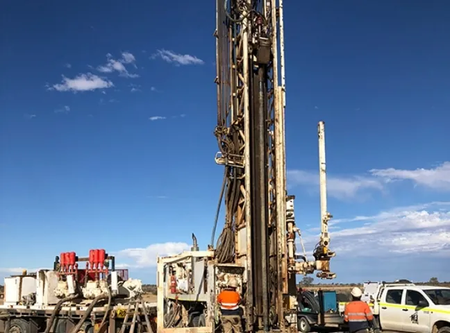 Drilling rigs on site
